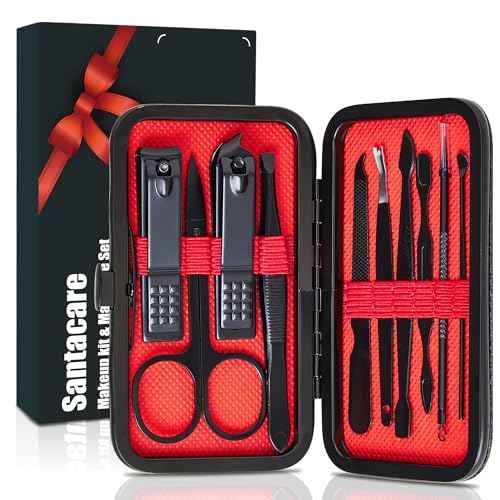 Manicure Set 10 in 1 Mens Gifts Nail Clipper Kit Travel Nail Set for Men and Women, Mens Nail Grooming Kit Birthday Thanksgiving Day Gifts for Him Her Boys Girls Husband Boyfriend