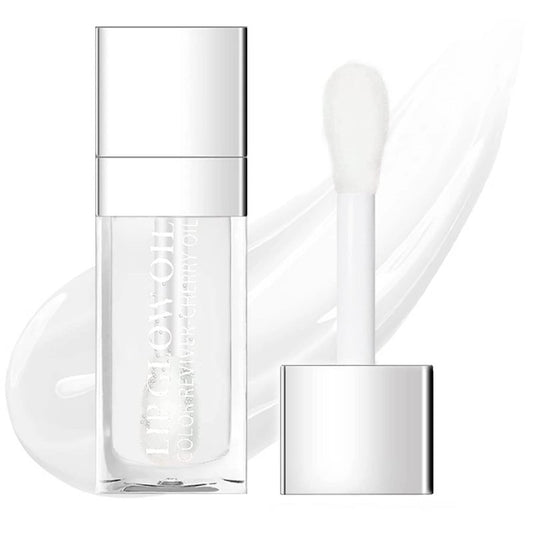 Alisesun Lip Oil Hydrating Tinted Lip Balm, Plump Lip Gloss Lip Care Transparent Toot Lip Oil Tinted (004# Transparent)