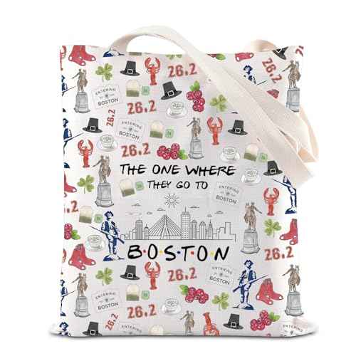 Boston Trip Makeup Bag Boston Souvenir Gift Boston Travel Bag Boston Housewarming Gift Boston Vocation Gifts Massachusetts Gift (Boston tote)