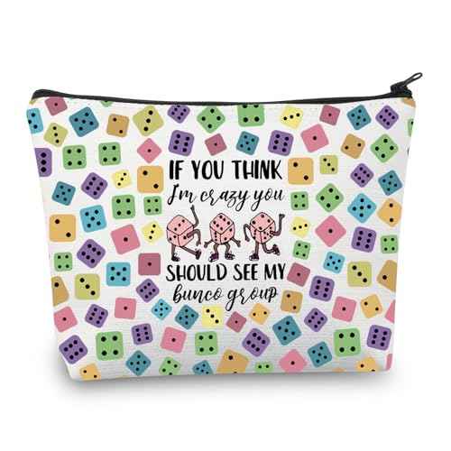 BDPWSS Bunco Makeup Bag Bunco Gambling Lover Gift If You Think I'm Crazy You Should See My Bunco Group Bunco Game Night Gift (Bunco Group)