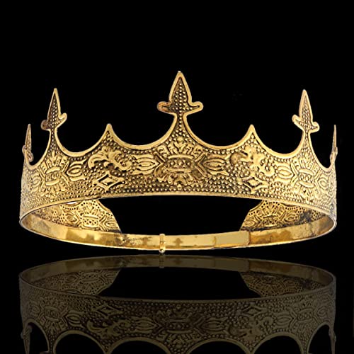 Crown Hair Jewelry Royal King Diadem Men Metal Big Tiaras For Wedding Prom Bridal Party Halloween Costume Christmas Gifts