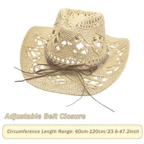 Cowboy Hat Bands for Women Men Replacement Handmade Western Cowboy Hat Band Turquoise Feather Band