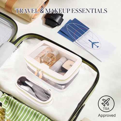 Clear Makeup Bag Cosmetic Travel Bag With Double Sided Zipper Waterproof Toiletry Bag for Women Business or Personal Travel Essentials