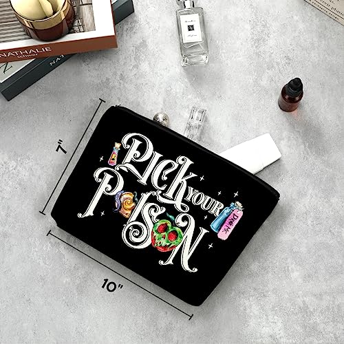 Decohim Emperor Makeup Bag Cosmetic Bag Accessory Bag Gifts for Women Halloween Evil Queen Witch Stuff Birthday Christmas Halloween Party Gift for Llama Villain Lover Fans Sister Girl BFF Fandom