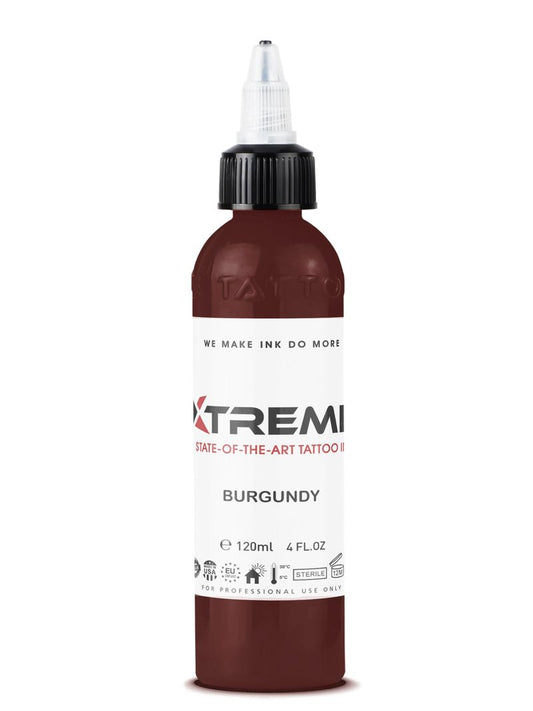 Xtreme Tattoo Ink, Versatile Medium Viscosity for Precision Tattooing, Rich Hue, Quick Healing, Acrylic-Free, Water Based, Highest Safety Standards - Ready-to-Use Tattoo Ink (Burgundy, 4 oz)