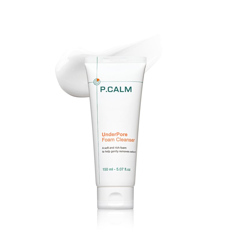 P.CALM Underpore Foam Cleanser | Azulene for Deep Pore Cleansing, Gentle Oil Control, Mild & Non-Irritating for Sensitive Skin, Foaming Facial Wash | Korean Vegan Skincare, 150ml / 5.07 fl. oz