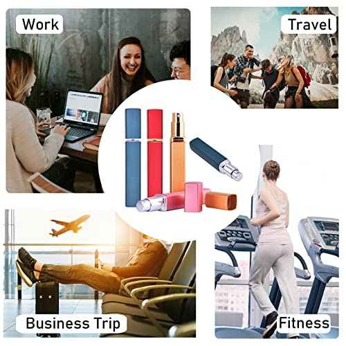 12ML Perfume Atomizer Bottle Refillable,Mini Portable Spray Bottle,Scent Pump Case,With Dispenser tool,for Out Side Work Travel Fitness (Pack of 6)