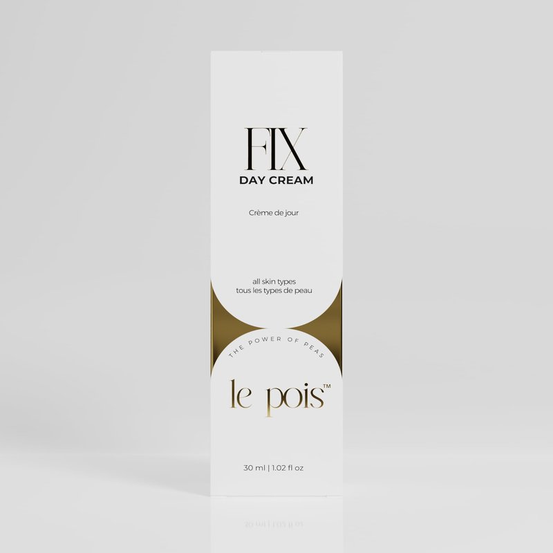 Le Pois FIX Day Cream, Anti-Aging Wrinkle-Smoothing Face Moisturizer for Women, Fragrance-Free Plant-Based Pea Protein Cream for Dry Sensitive Skin, Cruelty-Free, 1.02 Fl. oz.