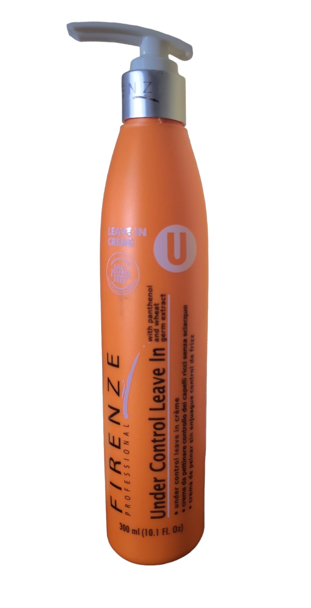 Firenze Professional Under Control Leave-In Conditioner 300ml (10.1 fl oz) – Anti-Frizz Hydrating Hair Treatment for Smooth, Manageable Hair