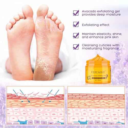 Foot Callus Remover Gel Foot Files Kit Heel Foot Callus Remover Gel Exfoliator Dead Skin Remover Pedicure Foot Spa Products Home Pedicure Foot Spa Supplies for Rough, Dry, Cracked Skin