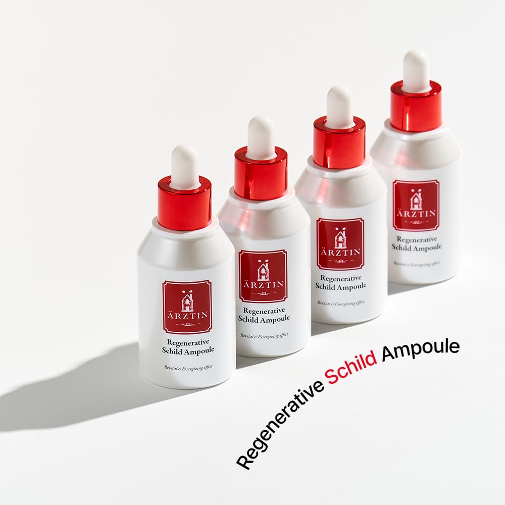 Regenerative Schild Ampoule, 1.69 fl oz Non-sticky | Soft & Fast absolution, Anti-aging Facial Serum, Nutrition, Brightening, Elasticity, Soothing for Dry, Wrinkled, Oily Skin