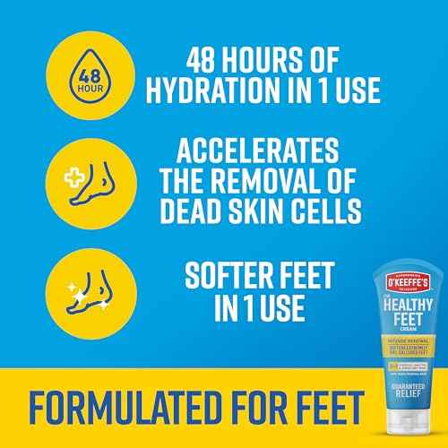 O'Keeffe's for Healthy Feet Intense Renewal Cream with Urea & Alpha Hydroxy Acid - 3 oz Tube (1 Pack) - Chemically Exfoliates and Softens Extremely Callused, Dry Feet