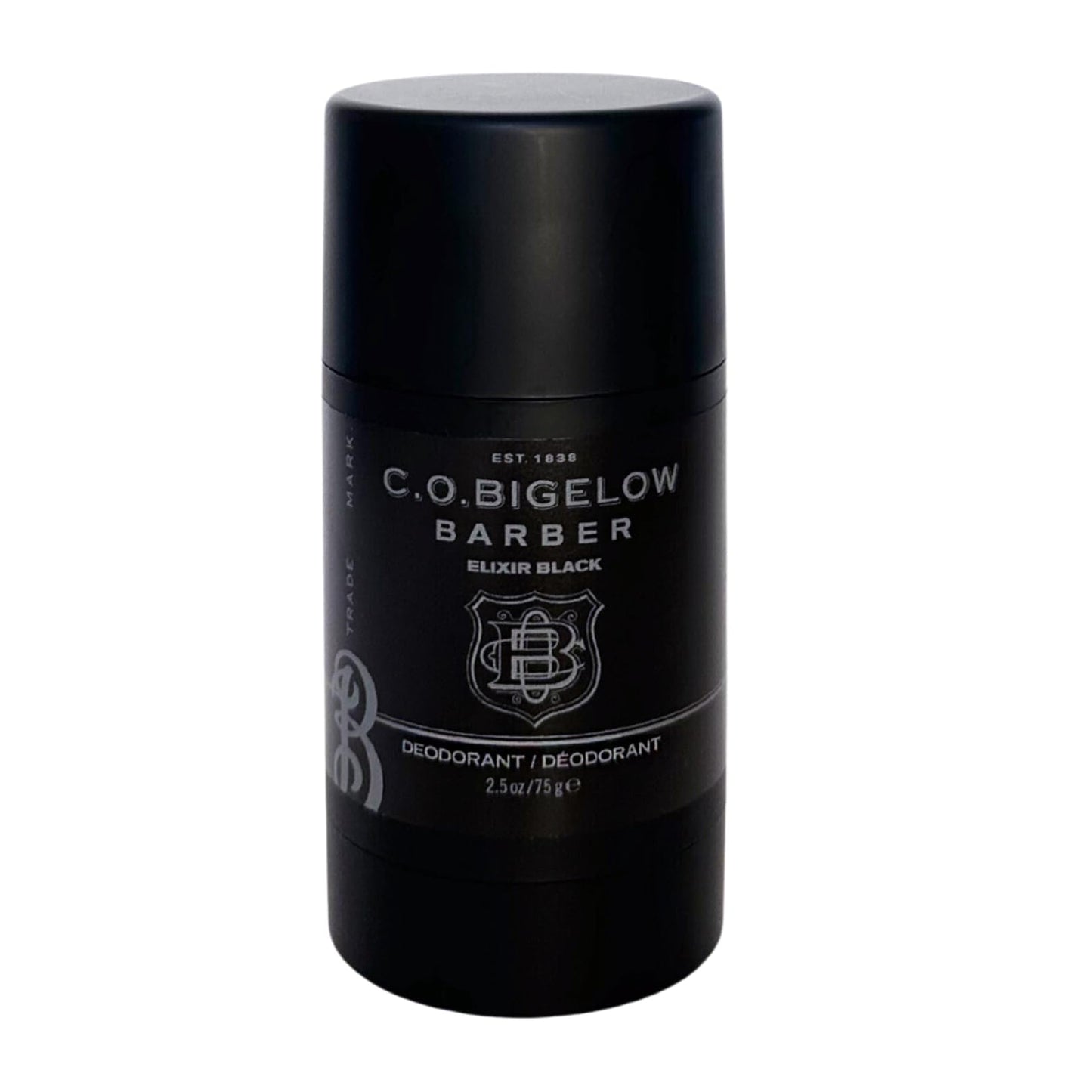 C.O. Bigelow Elixir Black Aluminum Free Deodorant for Men, Musk & Vanilla Scented Non Toxic Deodorant, Gel Stick Formula, 2.5oz