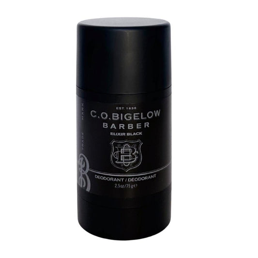 C.O. Bigelow Elixir Black Aluminum Free Deodorant for Men, Musk & Vanilla Scented Non Toxic Deodorant, Gel Stick Formula, 2.5oz