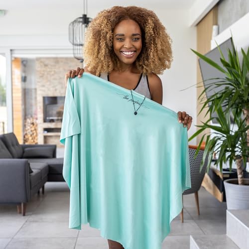 Microfiber Hair Towel Wrap for Women - Gift and Travel - Smooth Like Silk - Curly, Wavy, Straight Hair Girls - Plopping Essential - Anti-Frizz, Fast Drying, Works Better Than a Cotton T-Shirt