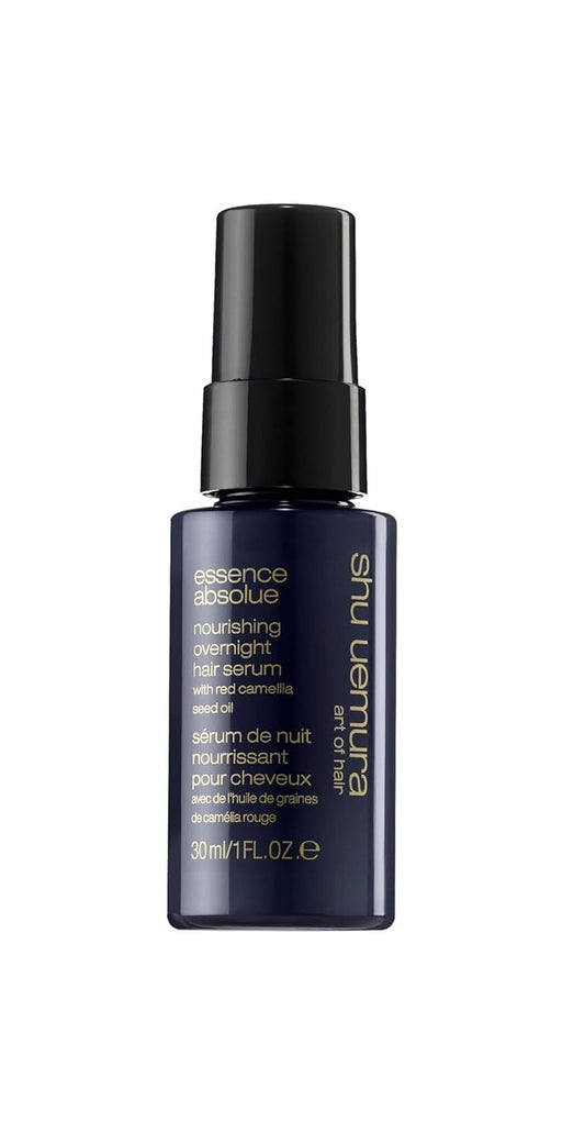shu uemura art of hair Essence Absolue Nourishing Overnight Hair Serum - Hydrates and Detangles, Reduces Frizz and Enhances Shine, Lightweight Formula, 1 Fl Oz