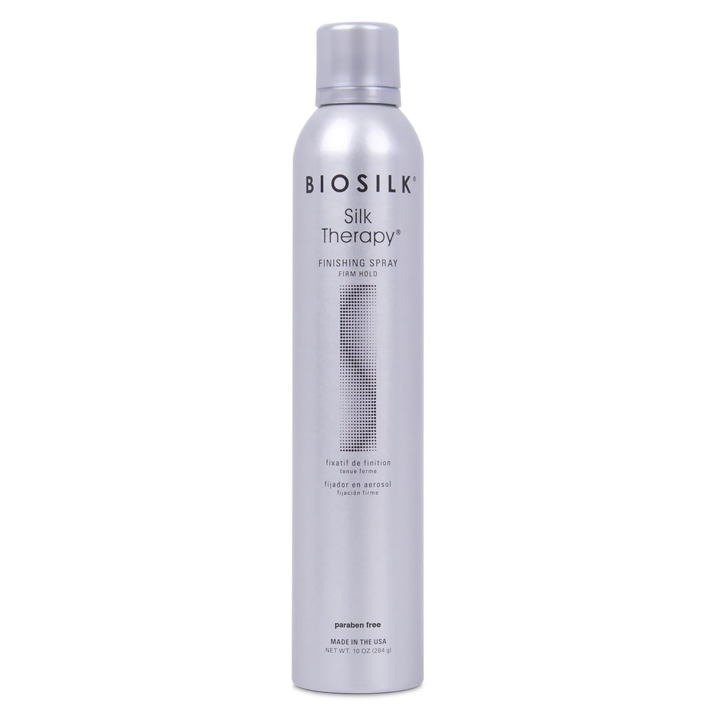 BioSilk Silk Therapy Finishing Spray Firm Hold, Strong-Hold Hairspray for Long-Lasting Styles, Adds Brilliant Shine & Keeps Hair Touchable, Sulfate-Free, Paraben-Free, Cruelty-Free, 10 Oz