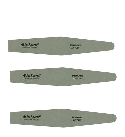 Mia Secret Diamond Nail File/Speedy Zebra 180/180-100/100 150/150 Sponge 100/180 220/280 - Pick yours (SPONGE 220/280 BLACK)