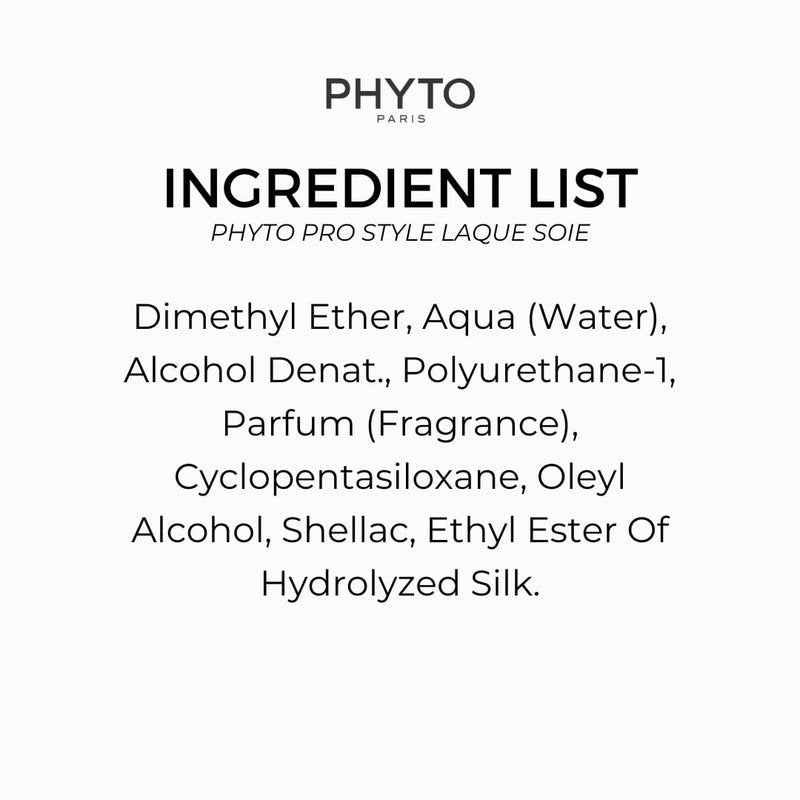 PHYTO Hair Spray - Phytolaque Soie for Strong Hold & Shine | Lightweight Formula