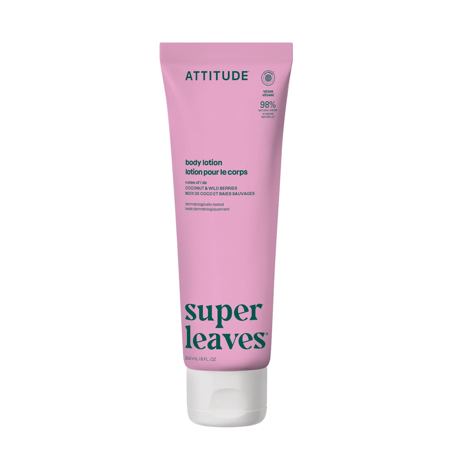 ATTITUDE Body Lotion, EWG Verified, Vegan & Cruelty-Free, Hydrating Moisturizer for Dry Skin, Non-Greasy, Skin Care