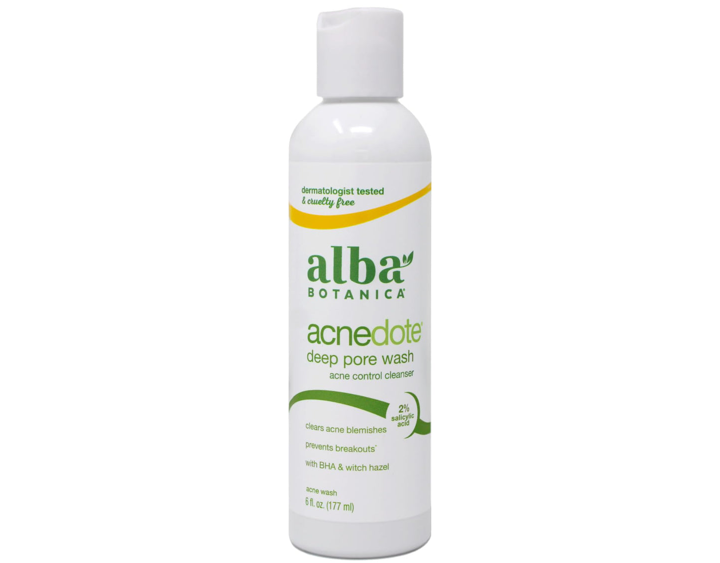 Alba Botanica Natural Acnedote Deep Pore Wash, 6 Ounce. (Pack of 2)