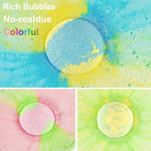 DUAIU 14pcs Gift Set: Organic Bath Bombs with Natural Essential Oils - Relaxing Bath Gift Set for Women, Kids, Her, Him, Wife, Girlfriend, Mother, Dad