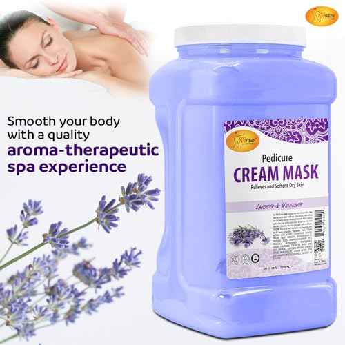 SPA REDI - Body and Foot Cream Mask, Lavender and Wildflower, 128 Oz - Pedicure Massage for Tired Feet and Body, Hydrating, Fresh Skin - Infused with Hyaluronic Acid, Amino Acids, Panthenol
