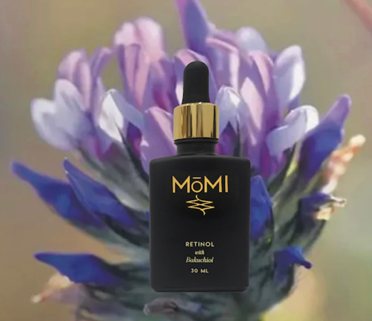 MōMI Retinol with Bakuchiol Serum, 1 oz, Anti-aging. For sensitive skin. Reduces fine lines and wrinkles. Contains, Retinol GS50, HA, and Bakuchiol
