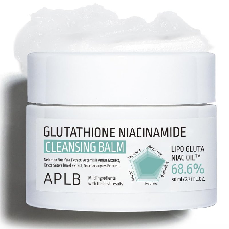 APLB Glutathione Niacinamide Cleansing Balm | LIPO GLUTA NIAC OIL™ 68.6% 2.71 FL.OZ/Korean Skincare, Makeup remover for sensitive skin, Moisturize, Pore care