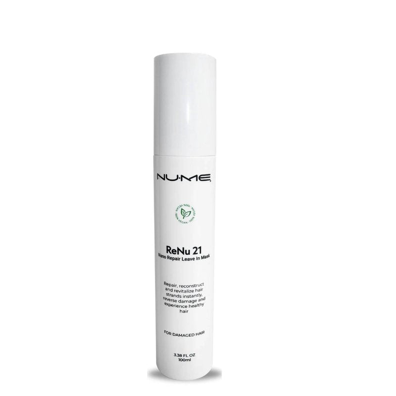 NuMe ReNu21 Nano Repair Leave-In Mask, 1.69 Fl Oz - Vegan, Formaldehyde-Free Hair Treatment for Dry, Damaged Hair and Split Ends – Hydrating and Smoothing Formula for Stronger, Healthier Strands