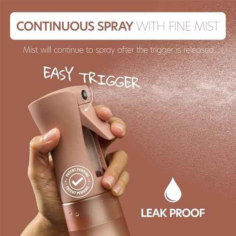 10 OZ Continuous Spray Bottles - Ultra Fine Mist Sprayer | Water Spray Bottle For Hair Stuff, Mister Spray Bottle For Plants Mister | Hair Spray Bottles For Hairstyling, Cleaning, Salons