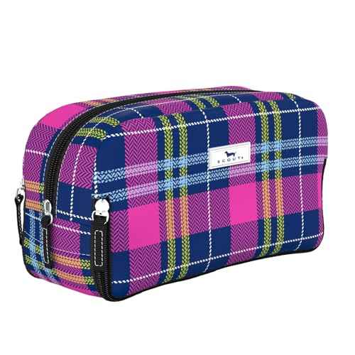 SCOUT 3-Way Toiletry Bag - Travel Makeup Pouch for Women with Three Zipper Compartments - Stands Upright, Wipes Clean