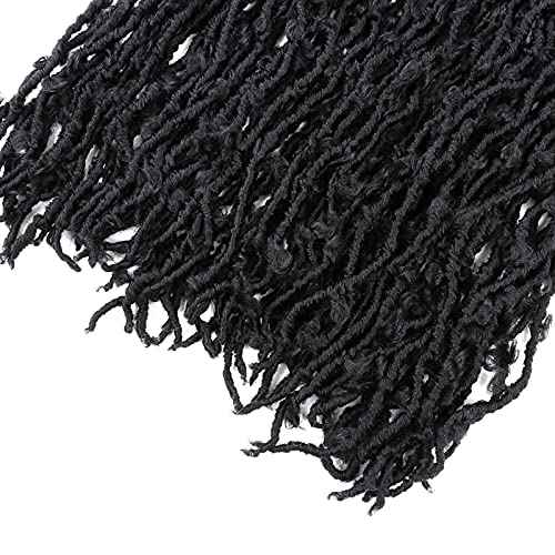 LMZIM 5 Packs 24 Inch Butterfly Locs Crochet Hair for Black Women Soft Distressed Faux Locs Pre looped Pre-twisted Braids (24 inch 5 pack, 1b)