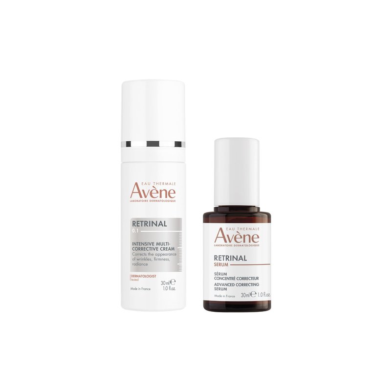 Avène RetrinAL Advanced Correcting Serum, & RetrinAL 0.1 Intensive Cream firm, plump and renew skin & Helps Reduce Signs of Aging, Anti-Aging