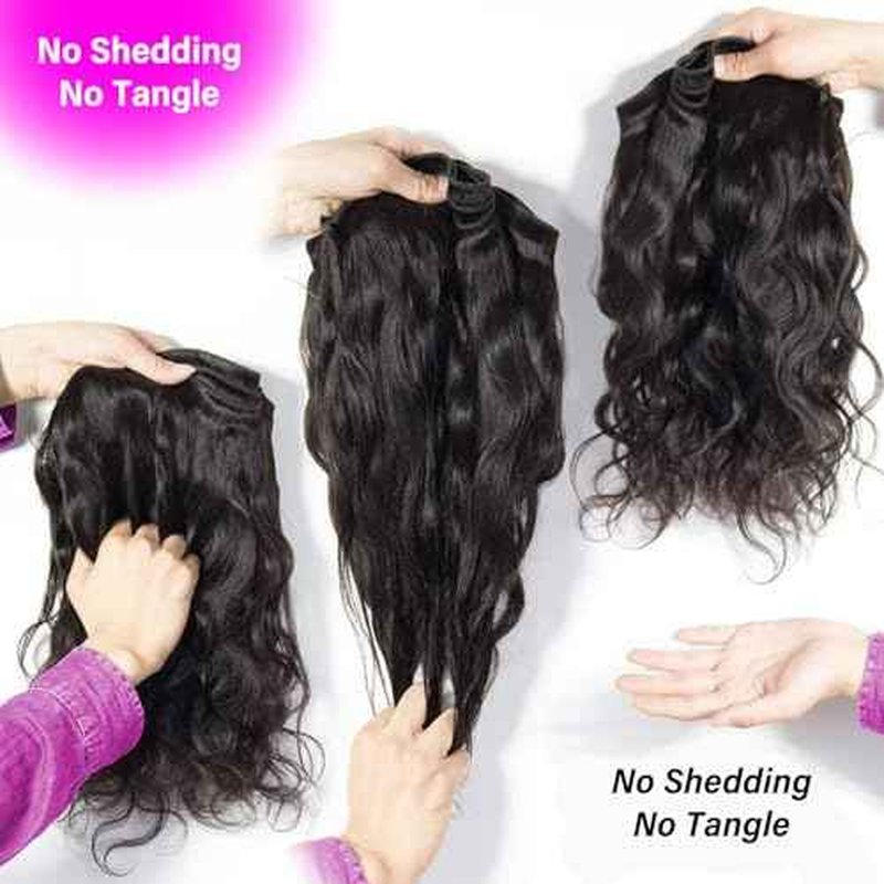 12A Human Hair Bundles 20 22 24 Inch Body Wave 3 Bundles Human Hair 100% Unprocessed Brazilian Virgin Hair Bundles Quick Weave Hair Extension Natural Black