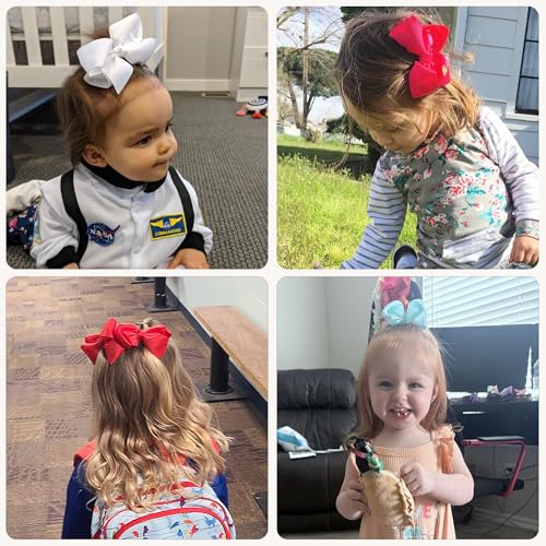 C?LLOT 40PCS 4.5 Inch Hair Bows for Girls Grosgrain Ribbon Toddler Hair Accessories with Alligator Clips for Baby Girls Toddlers Kids in Pairs
