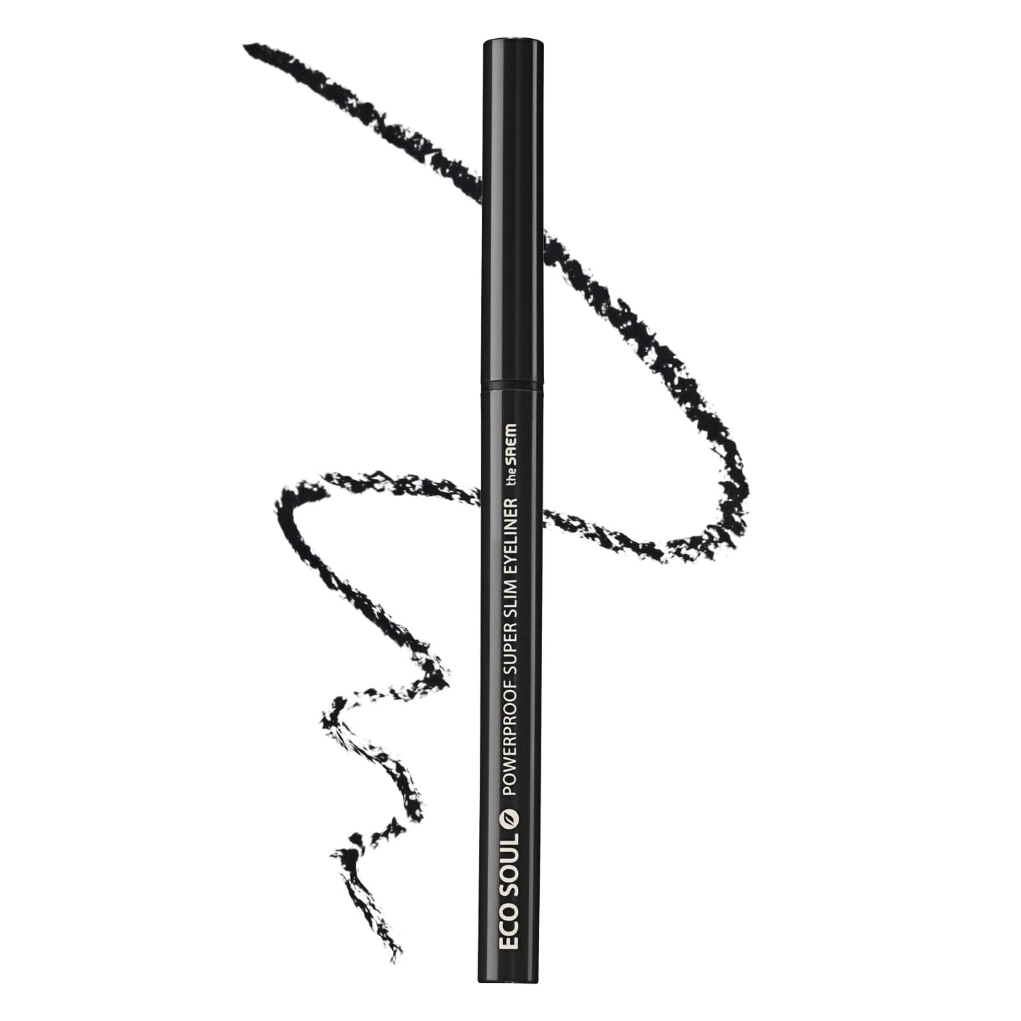 THESAEM Eco Soul Powerproof Super Slim Eyeliner - Smudge Proof Gel Eyeliner - Micro Precision Tip (2mm) - Highly Pigmented & Long-lasting Eye Makeup Glides on Smoothly, 0.1g