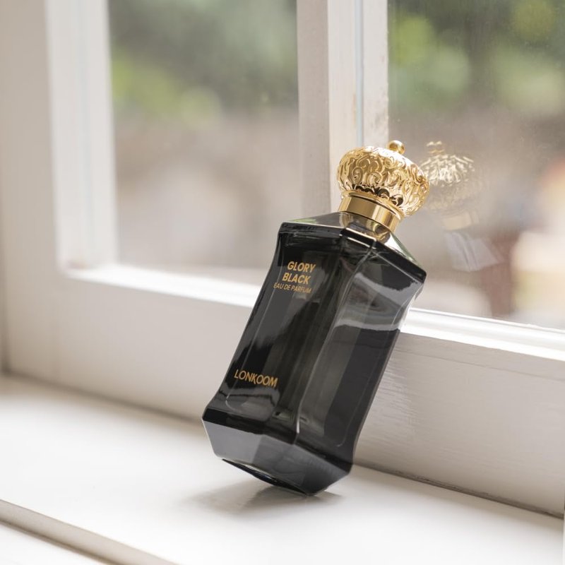 Lonkoom Glory Black Perfume for Men - Long-Lasting Woody Spicy Fragrance | 3.4 Fl Oz (100ml)