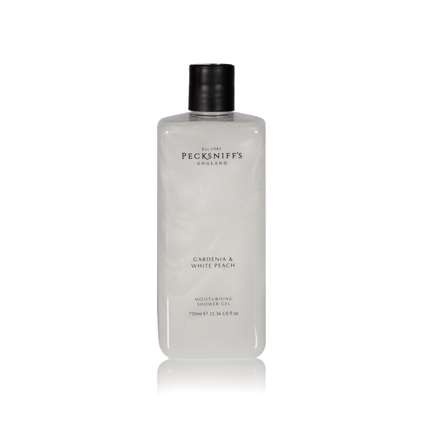 Pecksniff's Gardenia & White Peach Moisturizing Shower Gel | 750ml / 25.36 Fl Oz