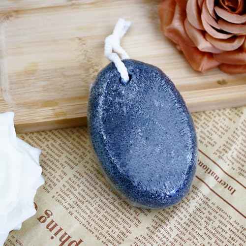 Natural Oval Foot Pumice Stone for Feet Lava Pedicure Scrubber Tools Hard Dead Skin Callus Remover for Feet and Hands - Black