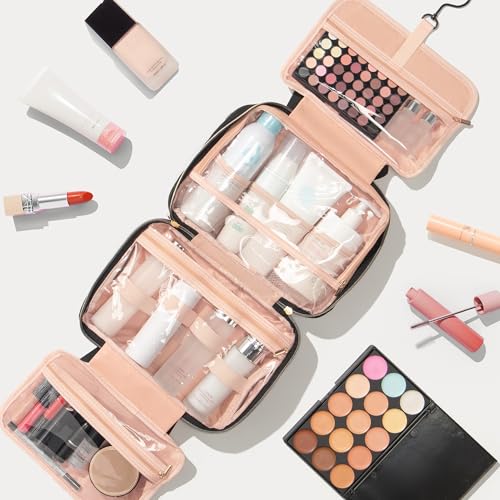 Personalized Gifts for Women, Initial Toiletry Bag Hanging Travel Organizer & Makeup Cosmetic Bag with Embroidery Letter Teacher Appreciation Gift Birthday Mothers Day Gifts for Mom Wife Friend Sister