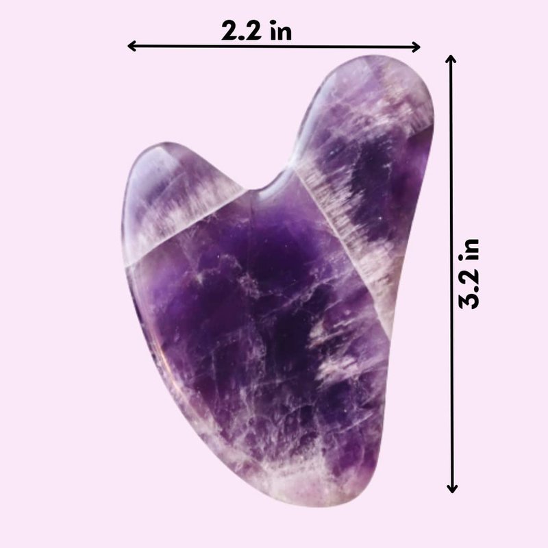 Mount Lai -The Amethyst Gua Sha Facial Lifting Tool | Face Sculpting Tool for Skin Care | Guasha Tool for Face and Body | Facial Massage Tools to Relieve Muscle Tension and Reduce Puffiness