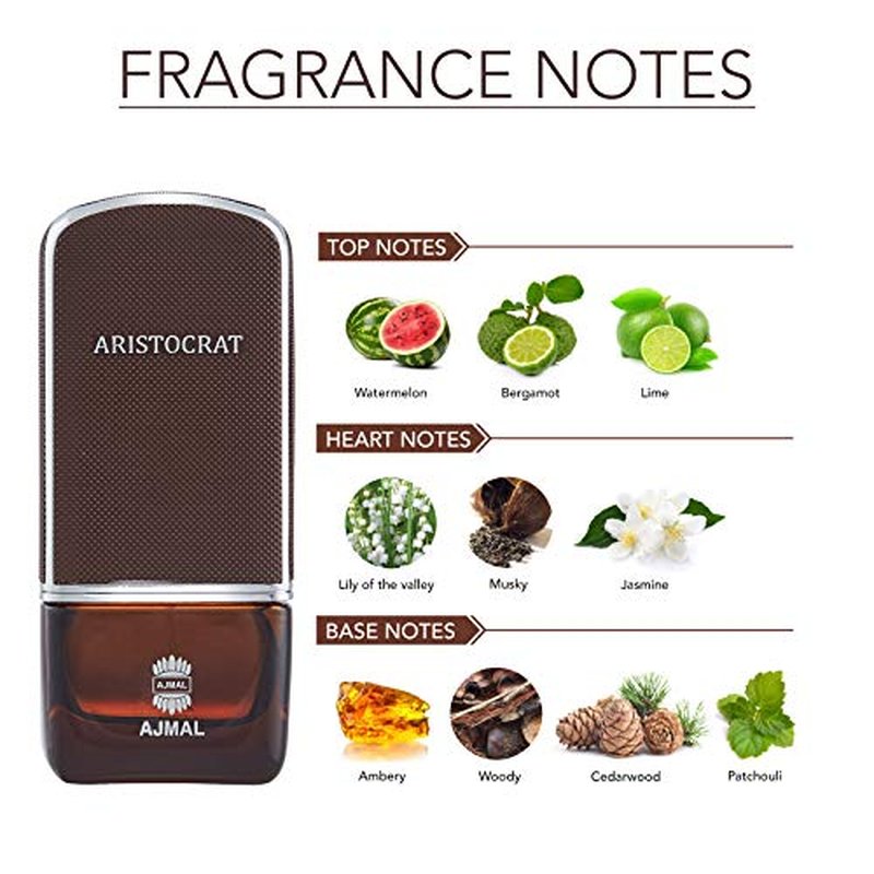 Ajmal Aristocrat Eau de Parfum for Men ? 2.5 fl oz / 75 ml | Long-Lasting Woody Ambery Fragrance with Citrus & Musk | Luxury Perfume Crafted in Dubai