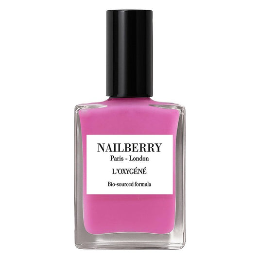 Nailberry L'Oxygéné Oxygenated Nail Lacquer | Pomegranate Juice | Juicy Pop Pink Semi-Sheer | UV Protected Long-Wear Nail Polish | 12-Free | Vegan | Certified Halal | Cruelty & Gluten Free | 15 ml