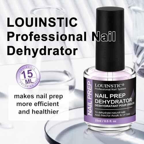 Nail Dehydrator & Acid-Free Primer for Acrylic & UV Gel Polish (All Gel Types), with Chrome Powder & Tool. HEMA-Free, No Burn, No Lift, Quick Air Dry, Low Irritant, Salon & Home DIY Nail Use, 2X15mL