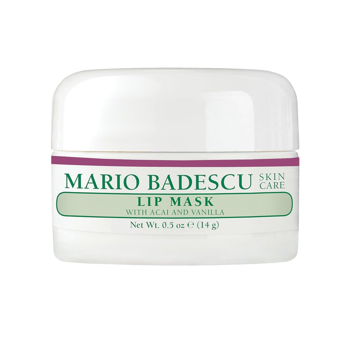 Mario Badescu Acai & Vanilla Lip Care Set | Lip Mask for Overnight Hydration with Coconut Oil & Shea Butter + Moisturizing Lip Balm for Dry Lips | 0.5 Oz & 0.35 Oz