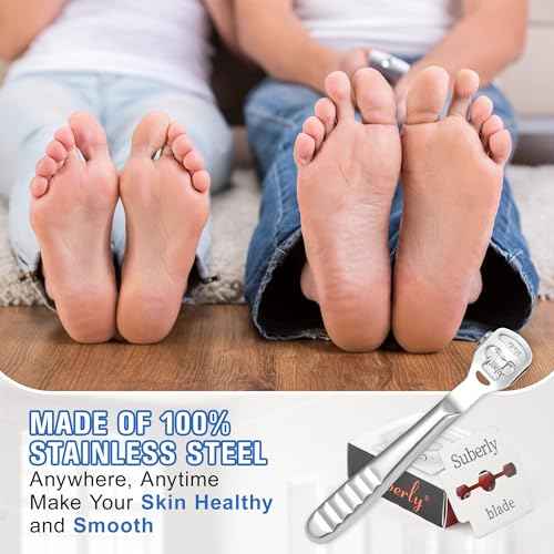 MIUKAA Callus Shaver Kit with 10 Blades, Callus Remover for Feet & Hands, Professional Dead Skin and Corn Removal Tool, Heel Scraper for Cracked Heels - Pedicure Tools for Smooth Feet