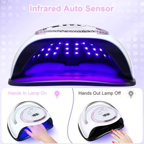 288W UV Nail Lamp, LKE UV Light for Gel Nails with 4Timers Professional UV Nail Light,LCD Display (Extra Medium)