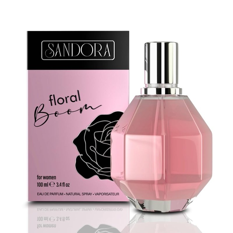 Sandora Fragrances FLORAL BOOM Women's Perfume – Floral, Bergamot and Osmanthus; Orchid, Jasmine, Rose, Freesia and African Orange Flower; Patchouli, Musk and Vanilla – (3.4 fl oz / 100 ml)