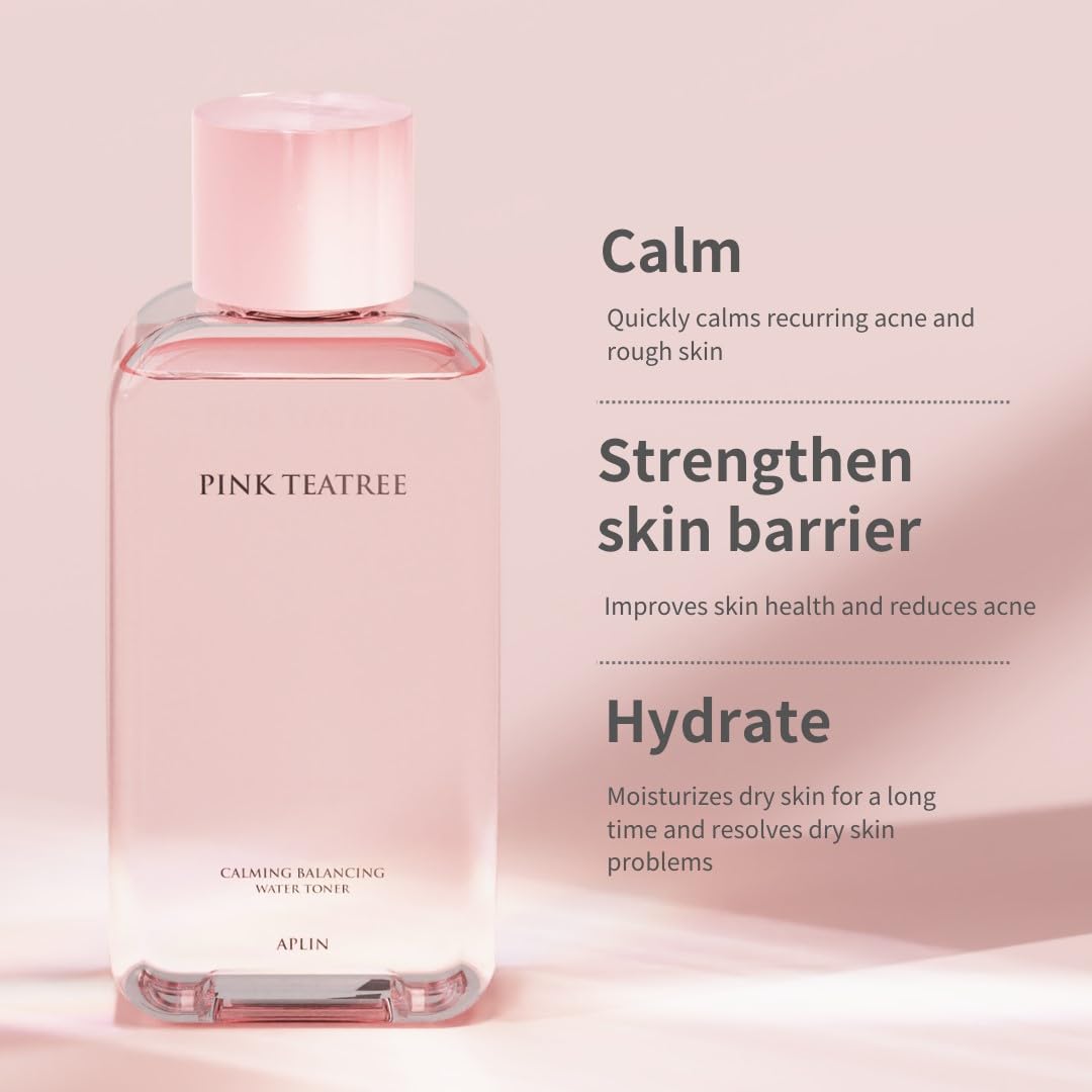 APLIN Pink Tea Tree Daily Toner 150mL/Skin Moisturizer/Facial Moisturizers/5.07 Fl. Oz, CICA, Hyaluronic Acid, Korean Skin Care, Moisturizing, Soothing